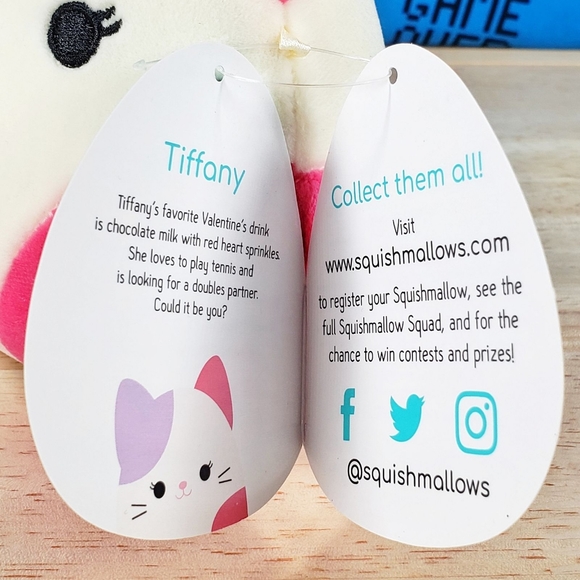 SOLD OUT - Squishmallow Tiffany the Pink Cat 5" UltraSoft Valentine's Day NWT - Picture 11 of 12